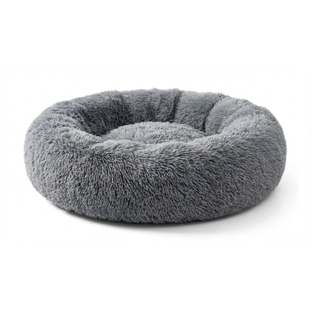 Ultra-Soft Calming Donut Dog Bed – Plush Anti-Anxiety Pet Bed for Dogs