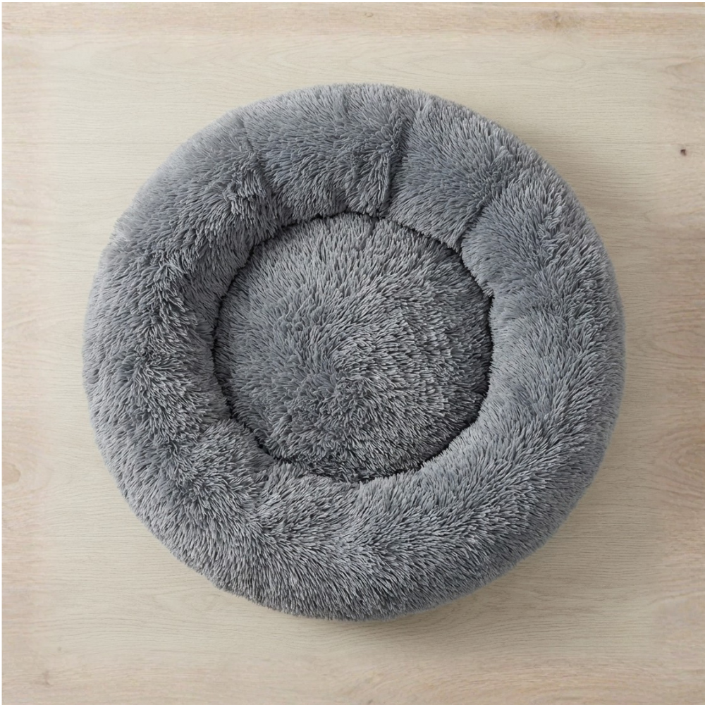 Ultra-Soft Calming Donut Dog Bed – Plush Anti-Anxiety Pet Bed for Dogs