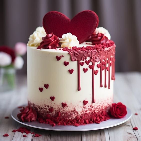 Opsbarn Red Velvet Heart Bliss Cake